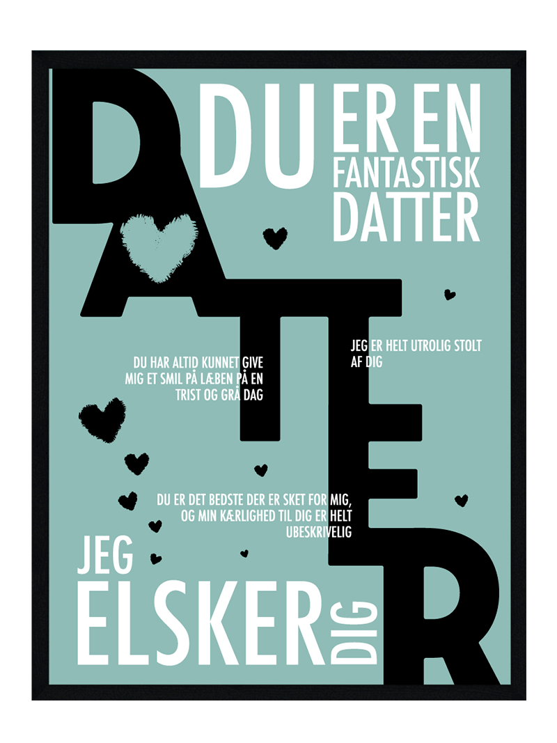 Datter plakat - Personlig plakat