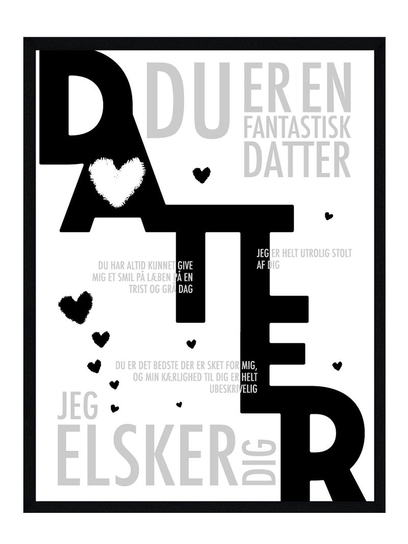 Datter plakat - Personlig plakat