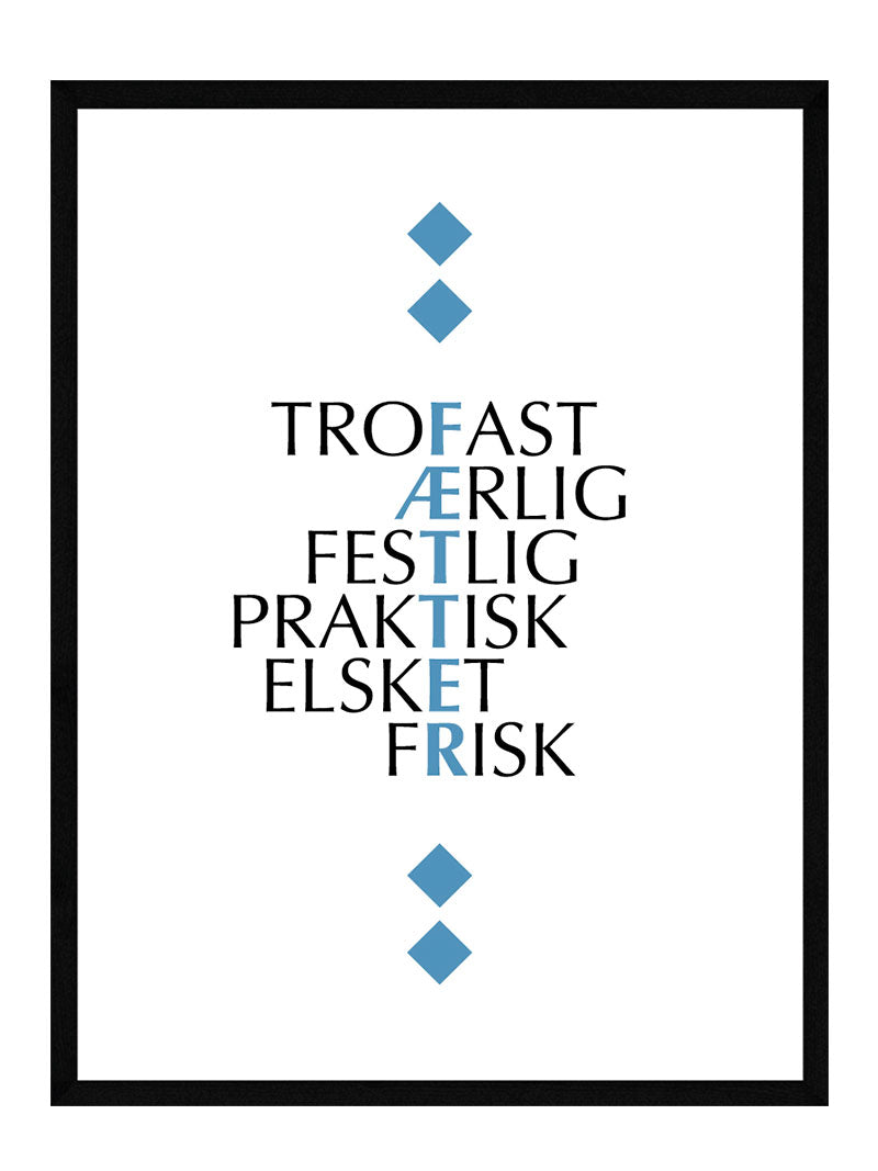 Fætter citat plakat