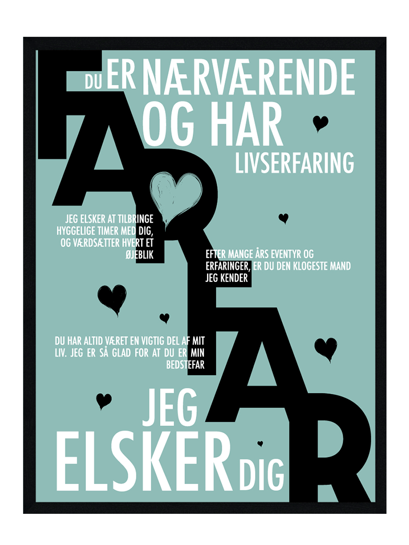 Farfar plakat - Personlig plakat