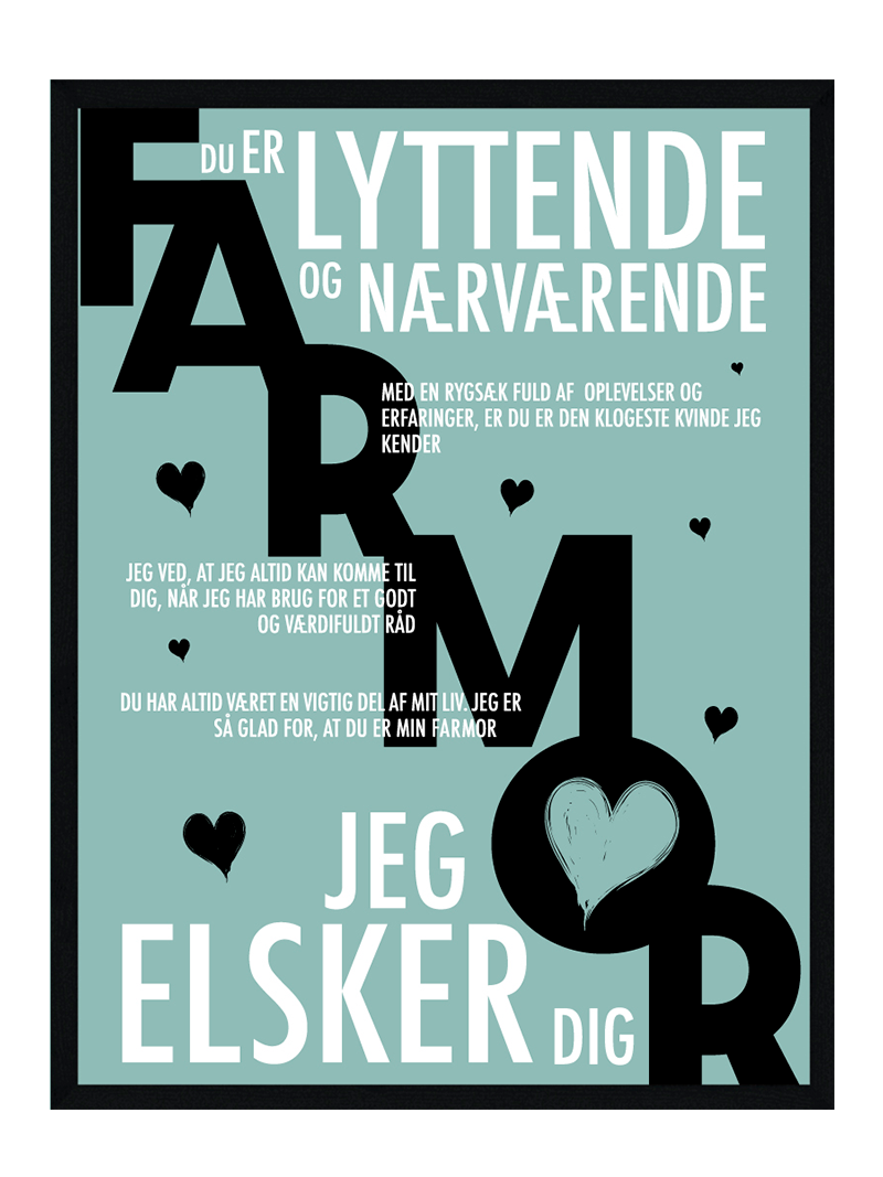 Farmor plakat - Personlig plakat