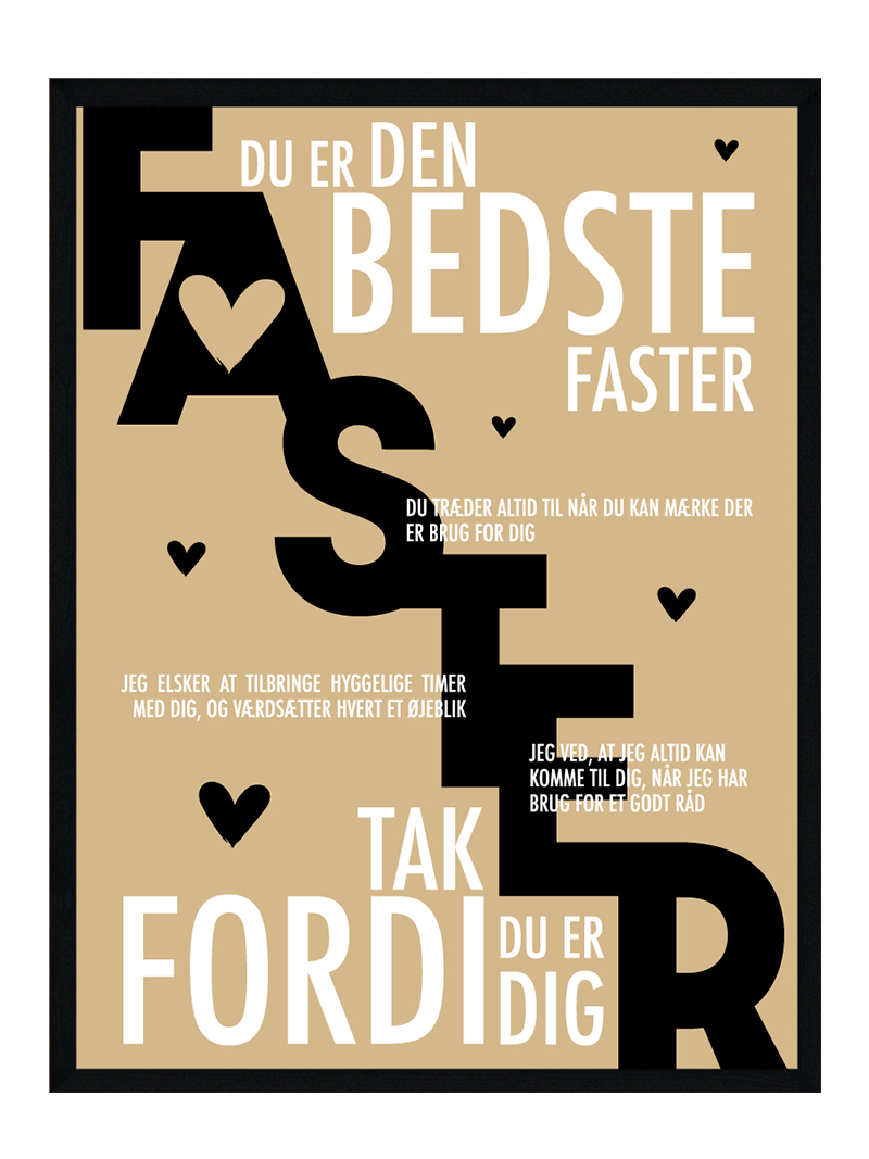 Faster plakat - Personlig plakat