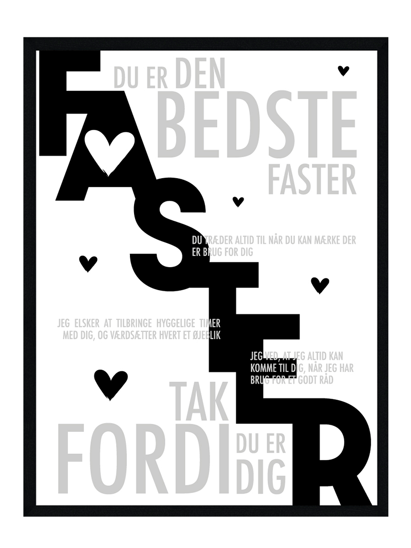 Faster plakat - Personlig plakat