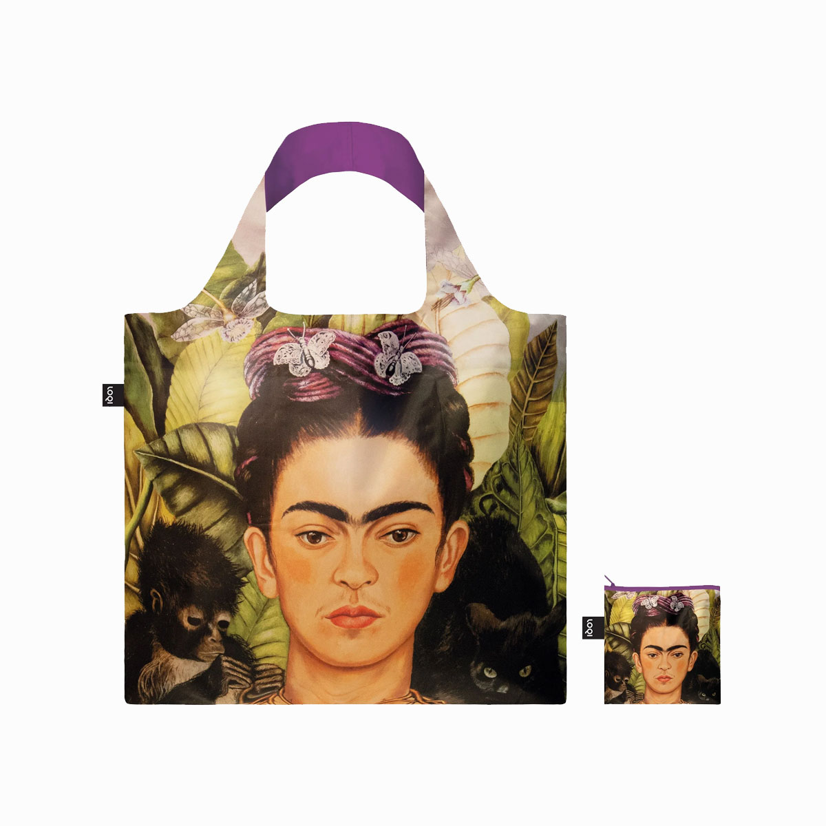 Indkøbsnet  Frida Kahlo (Self Portrait with Hummingbird)