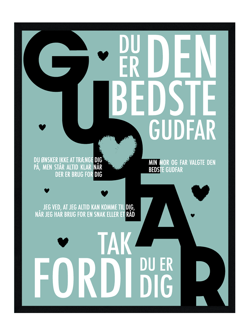 Gudfar plakat - Personlig plakat