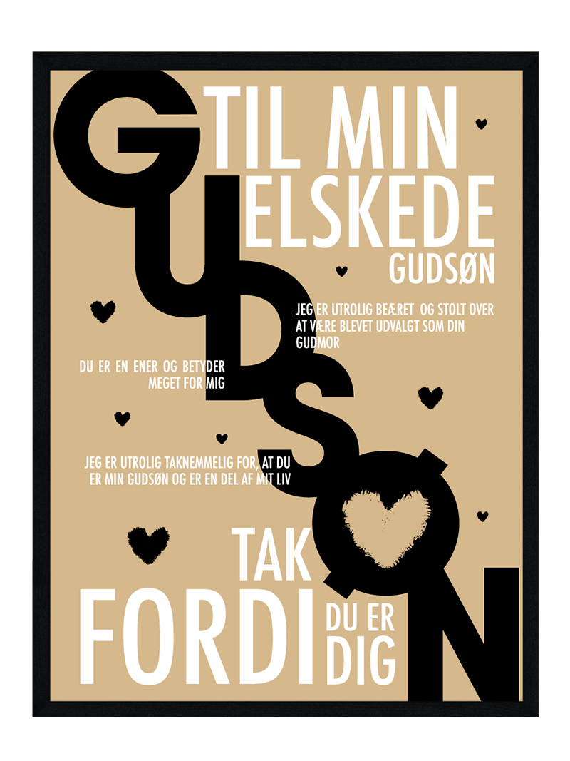 Gudsøn plakat - Personlig plakat