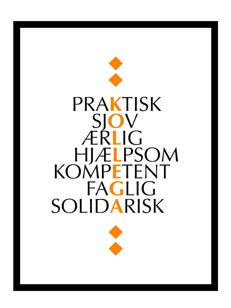 Kollega citat plakat
