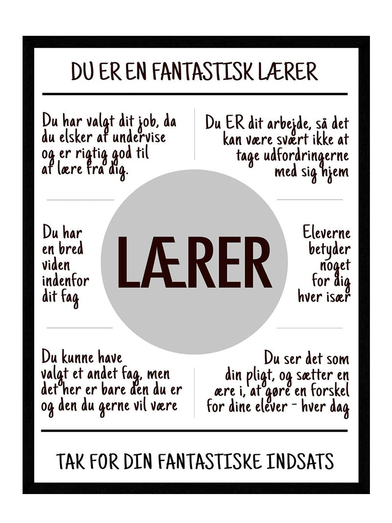 Lærer plakat