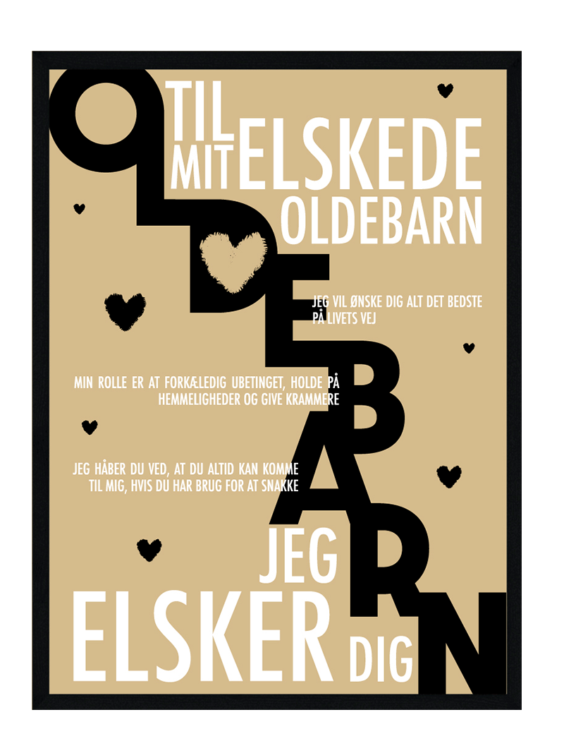 Oldebarn plakat - Personlig plakat