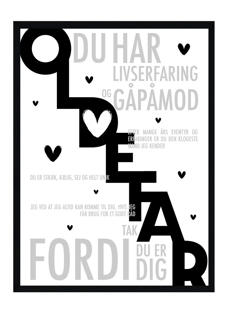 Oldefar plakat - Personlig plakat