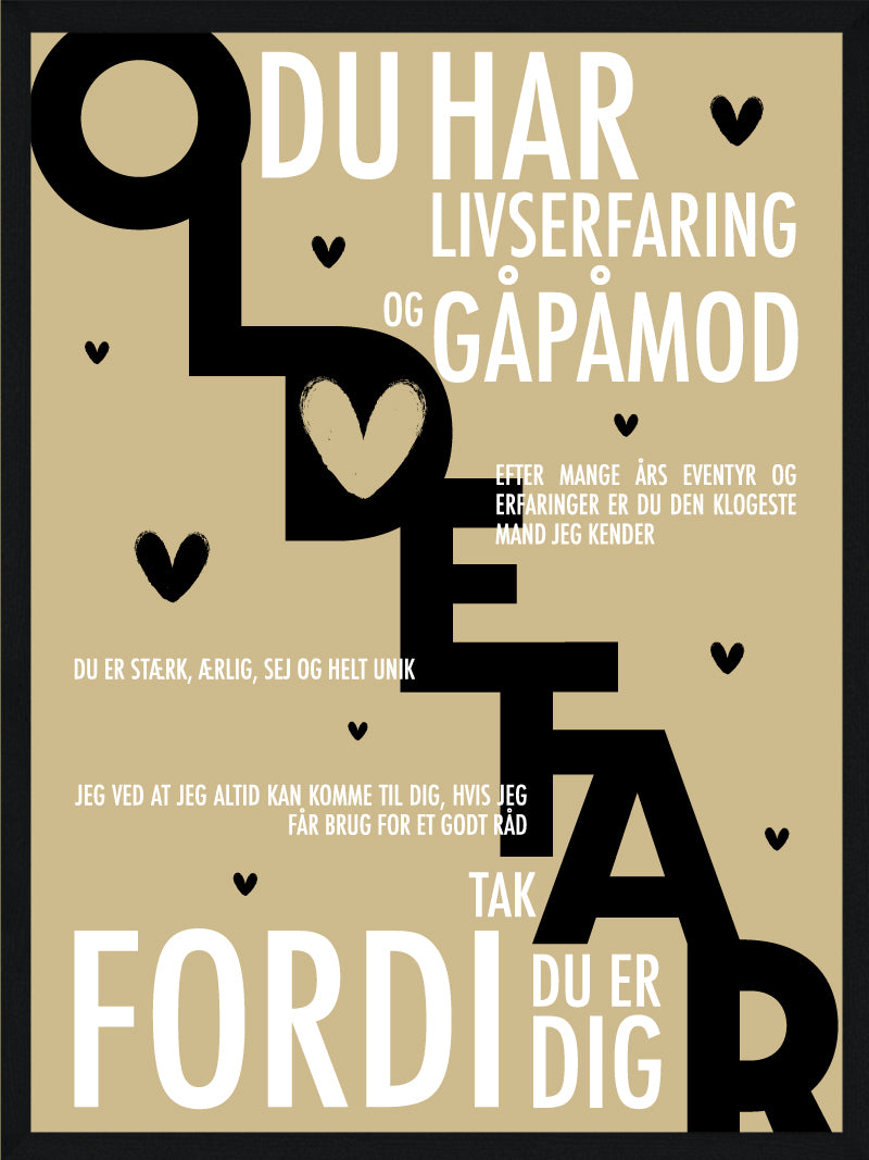 Oldefar plakat - Personlig plakat