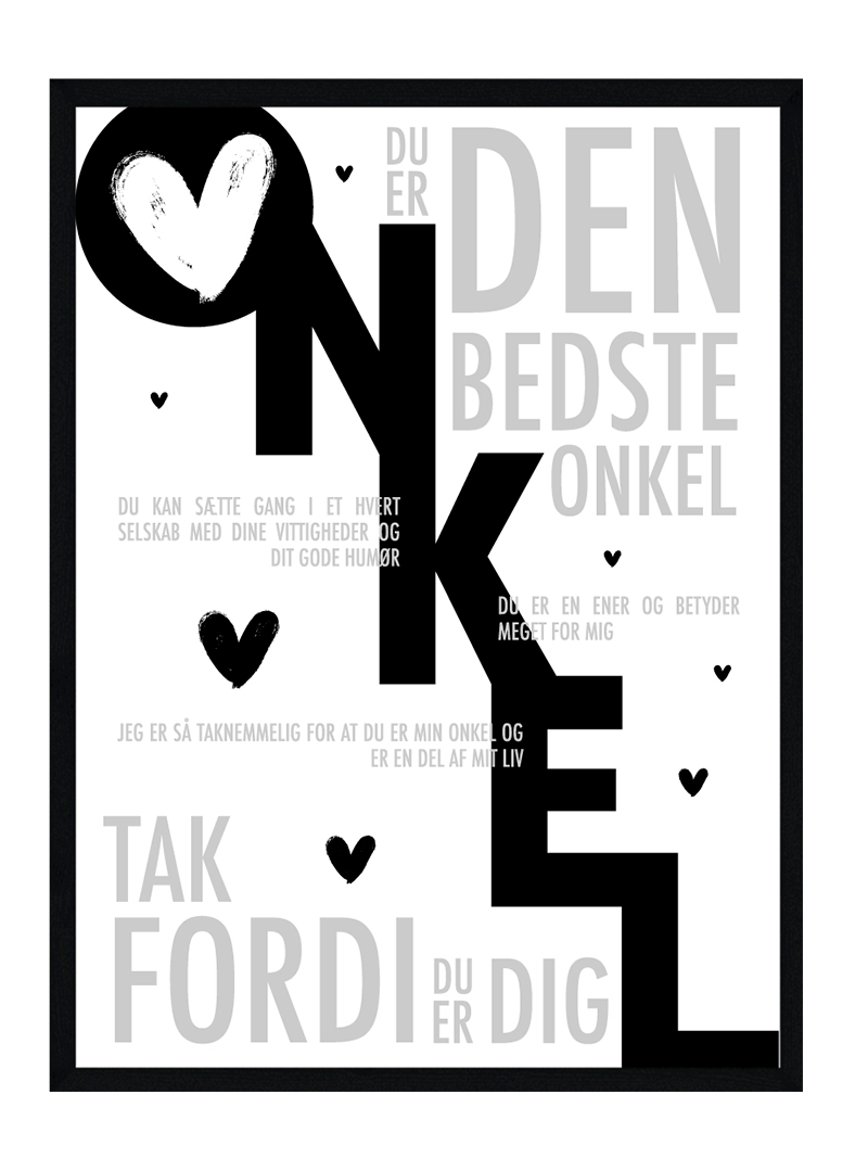 Onkel plakat - Personlig plakat