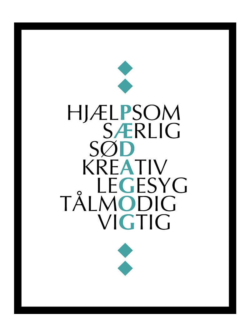 Pædagog citat plakat
