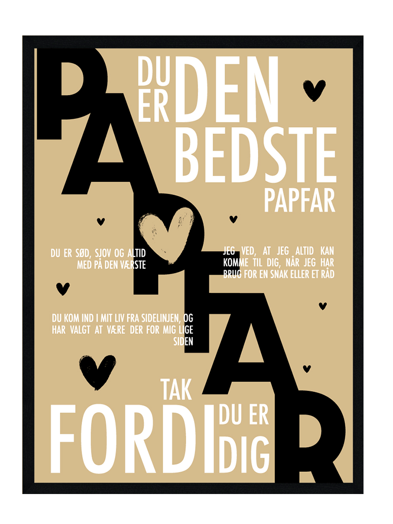 Papfar plakat - Personlig plakat