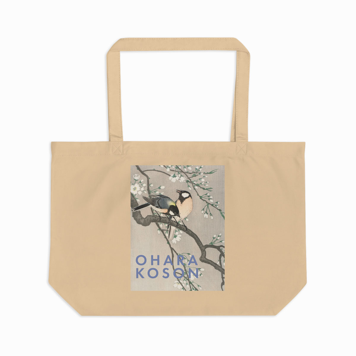 Stor shopper i økologisk bomuld  Ohara Koson (Birds on a Cherry Branch)