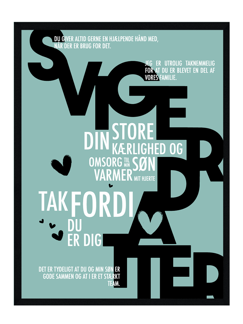 Svigerdatter plakat - Personlig plakat