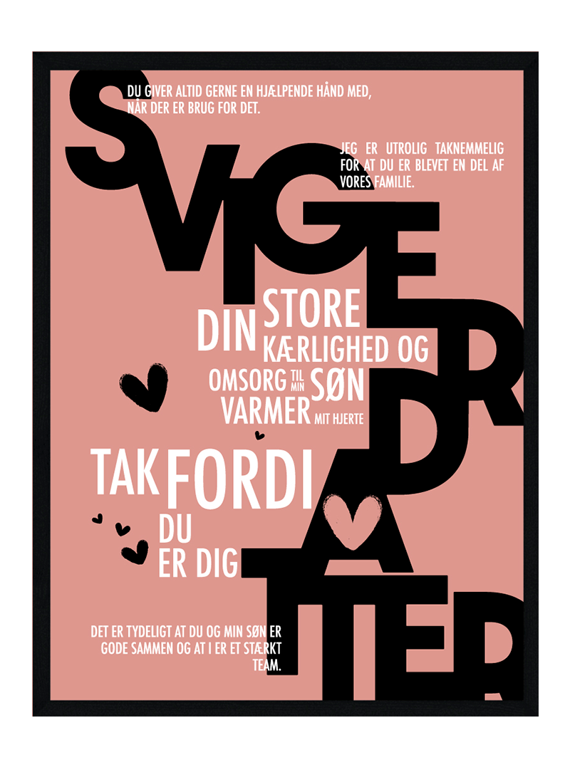 Svigerdatter plakat - Personlig plakat