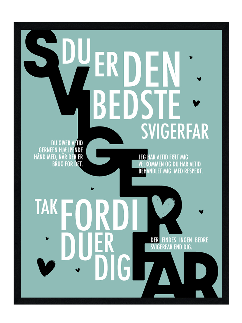 Svigerfar plakat - Personlig plakat