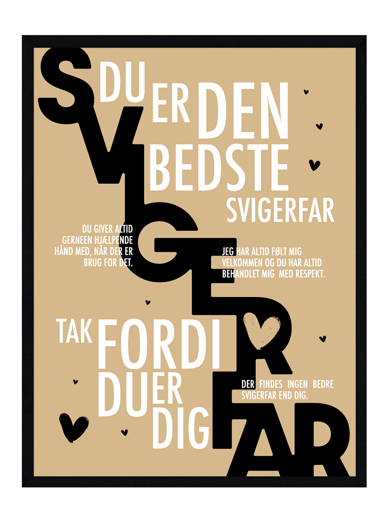 Svigerfar plakat - Personlig plakat