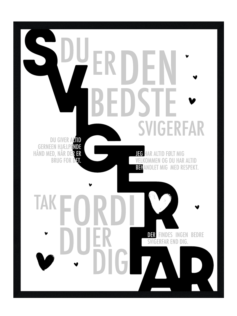 Svigerfar plakat - Personlig plakat