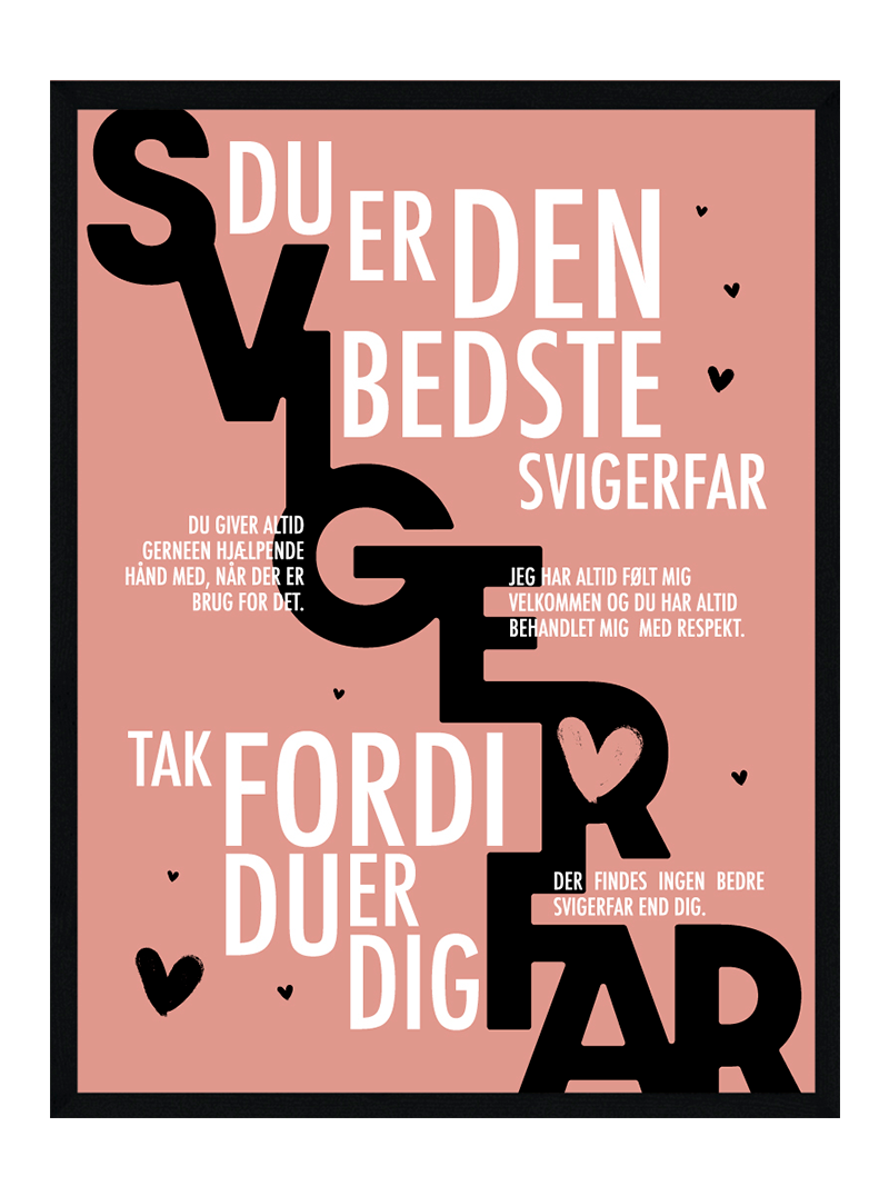 Svigerfar plakat - Personlig plakat