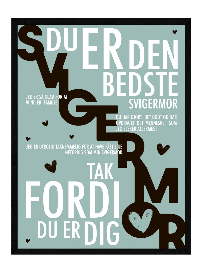 Svigermor plakat - Personlig plakat
