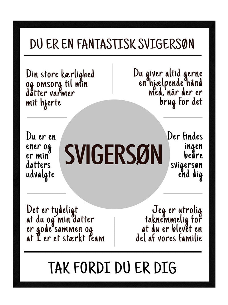 Svigersøn plakat