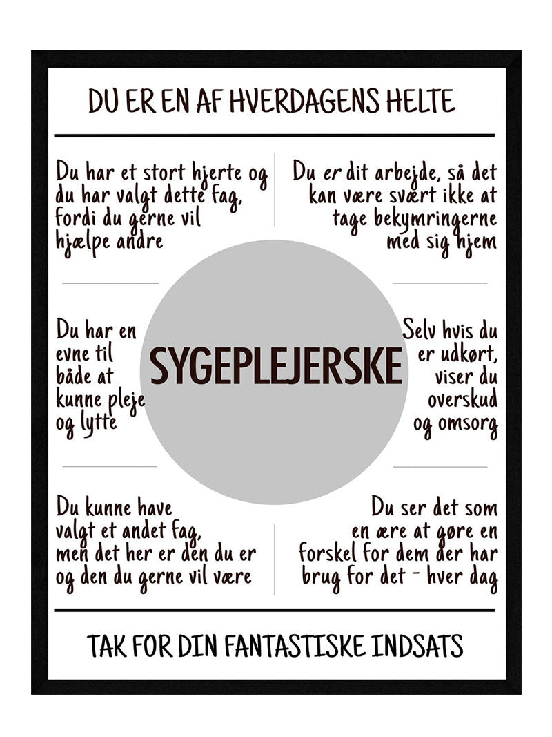 Sygeplejerske plakat