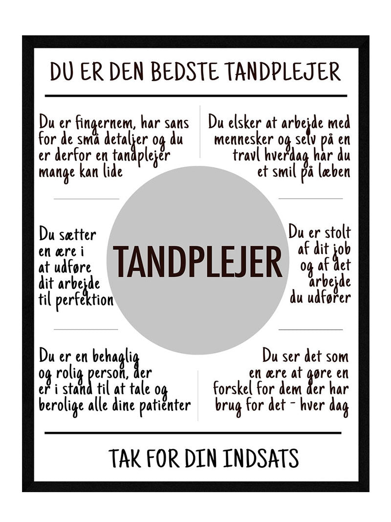 Tandplejer plakat