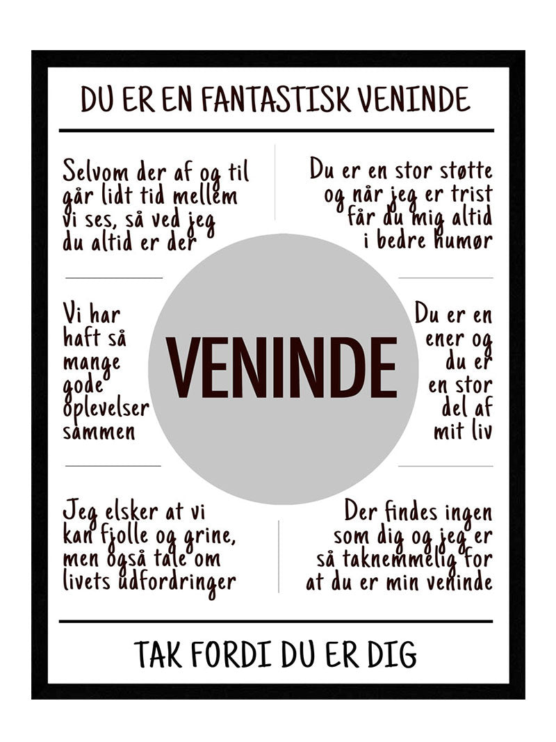 Veninde plakat
