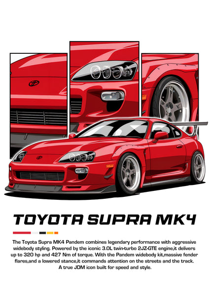 Bil Plakat 120 - Toyota Supra MK4