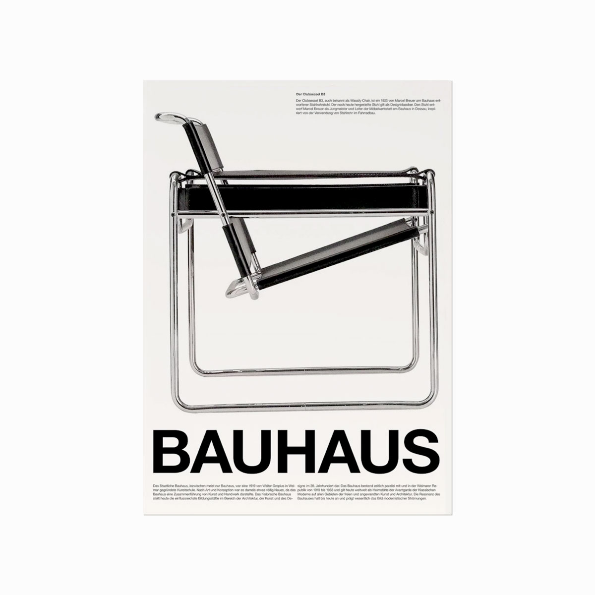 Bauhaus plakat  The Chair (Clubsessel B 3)
