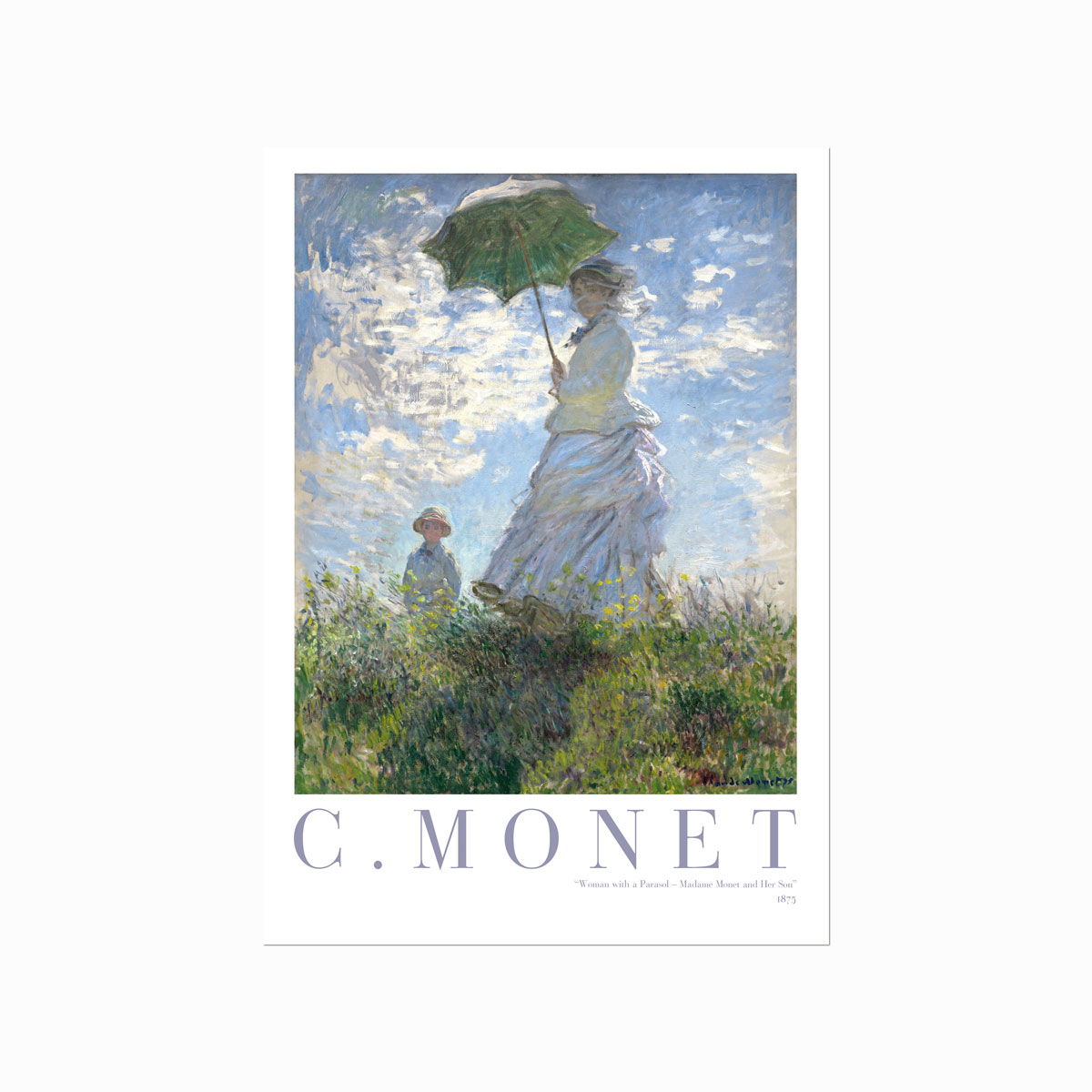 Claude Monet  Woman with a Parasol  Madame Monet and Her Son