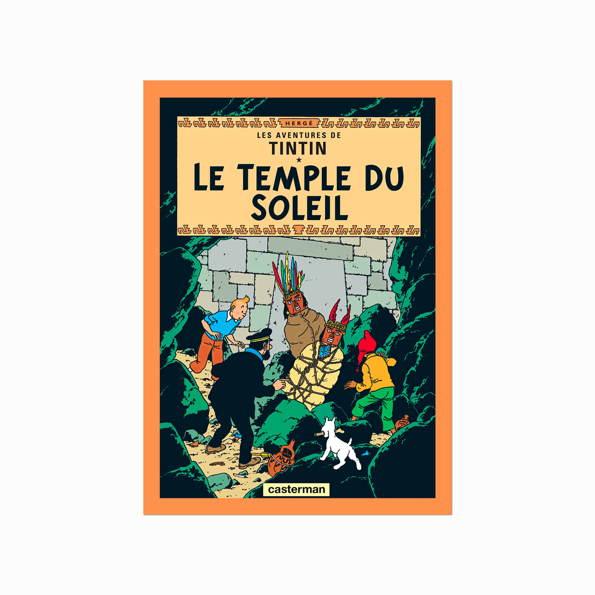 Tintin plakat  Le Temple du Soleil (1949)