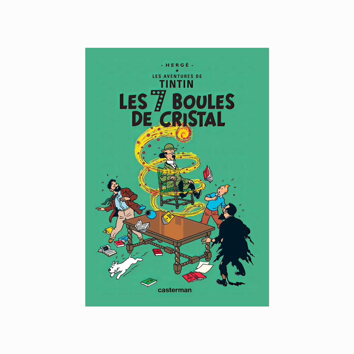 Tintin plakat  Les 7 Boules de Cristal (1948)