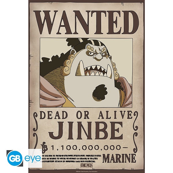 One Piece - Wanted Jinbe Wano - Poster/Plakat