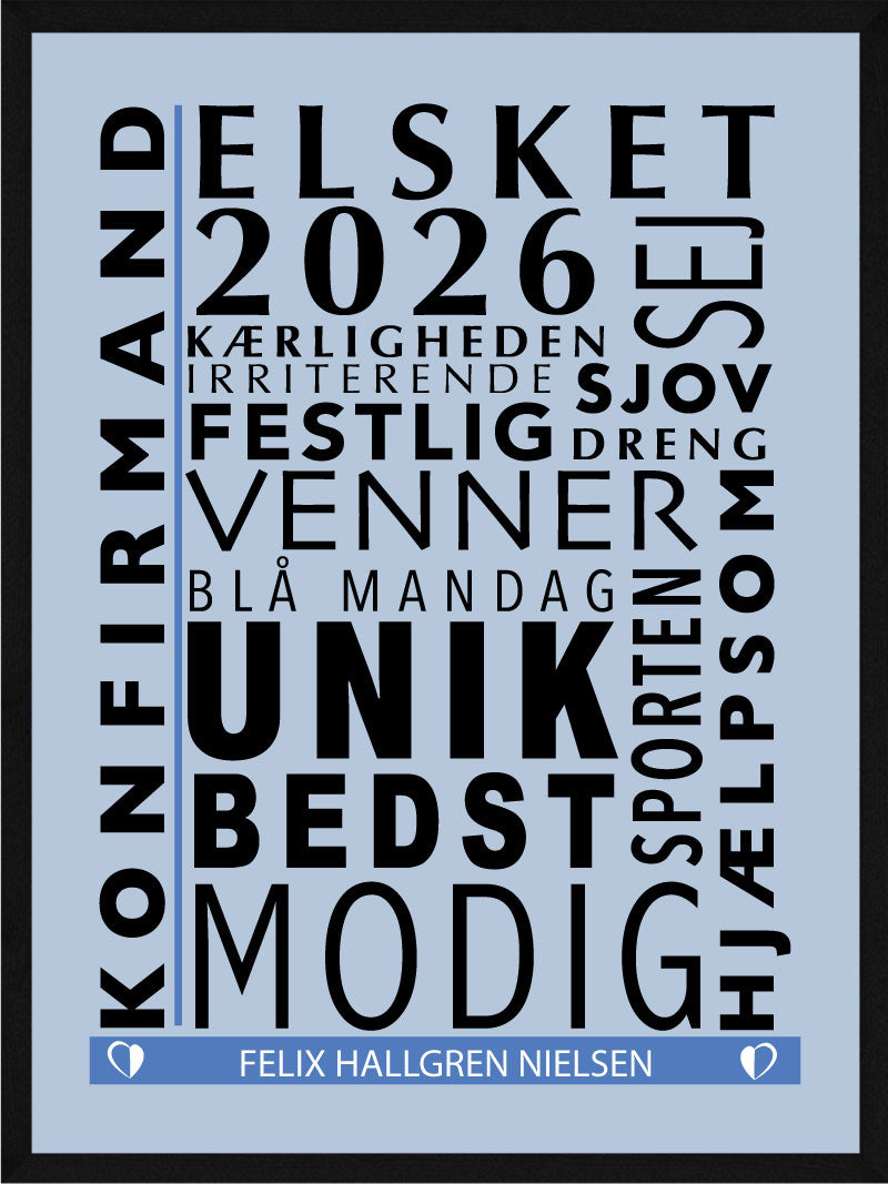 Konfirmand citat plakat dreng
