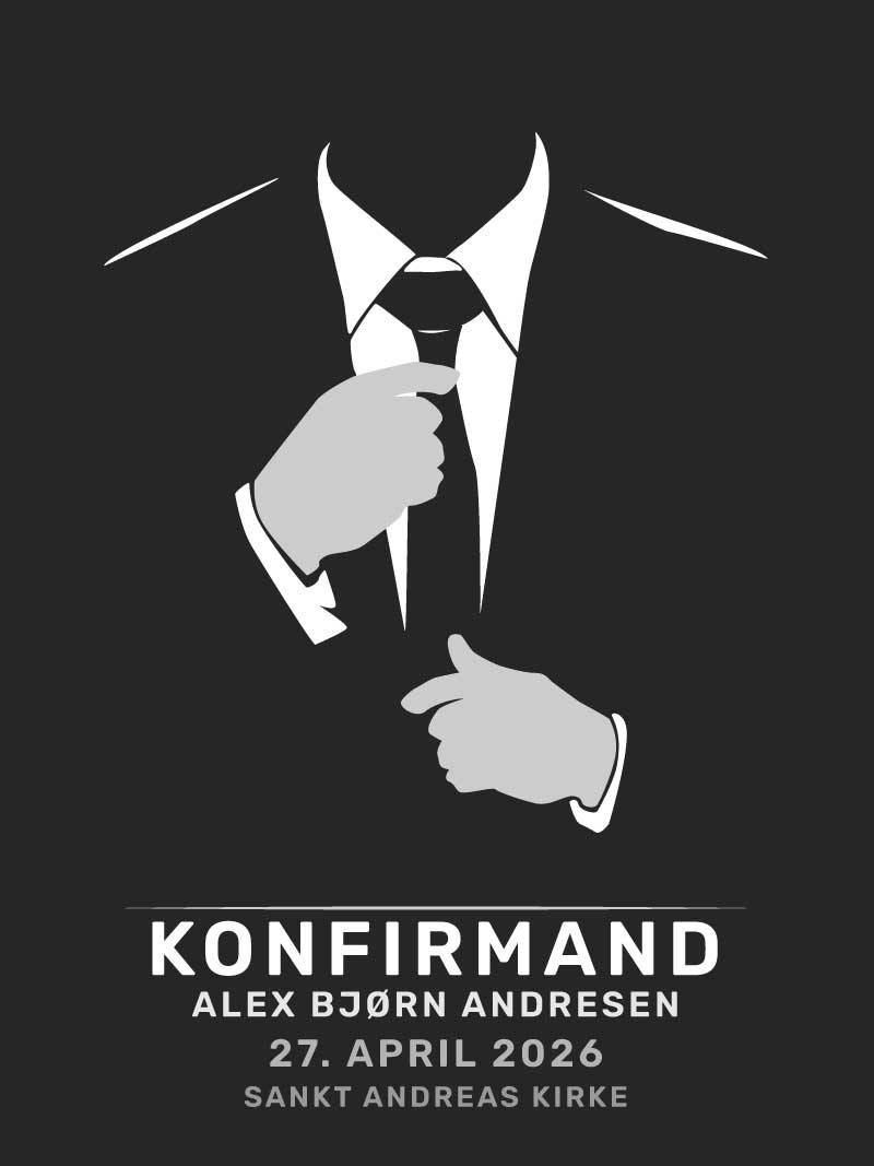 Konfirmand jakkesæt plakat dreng