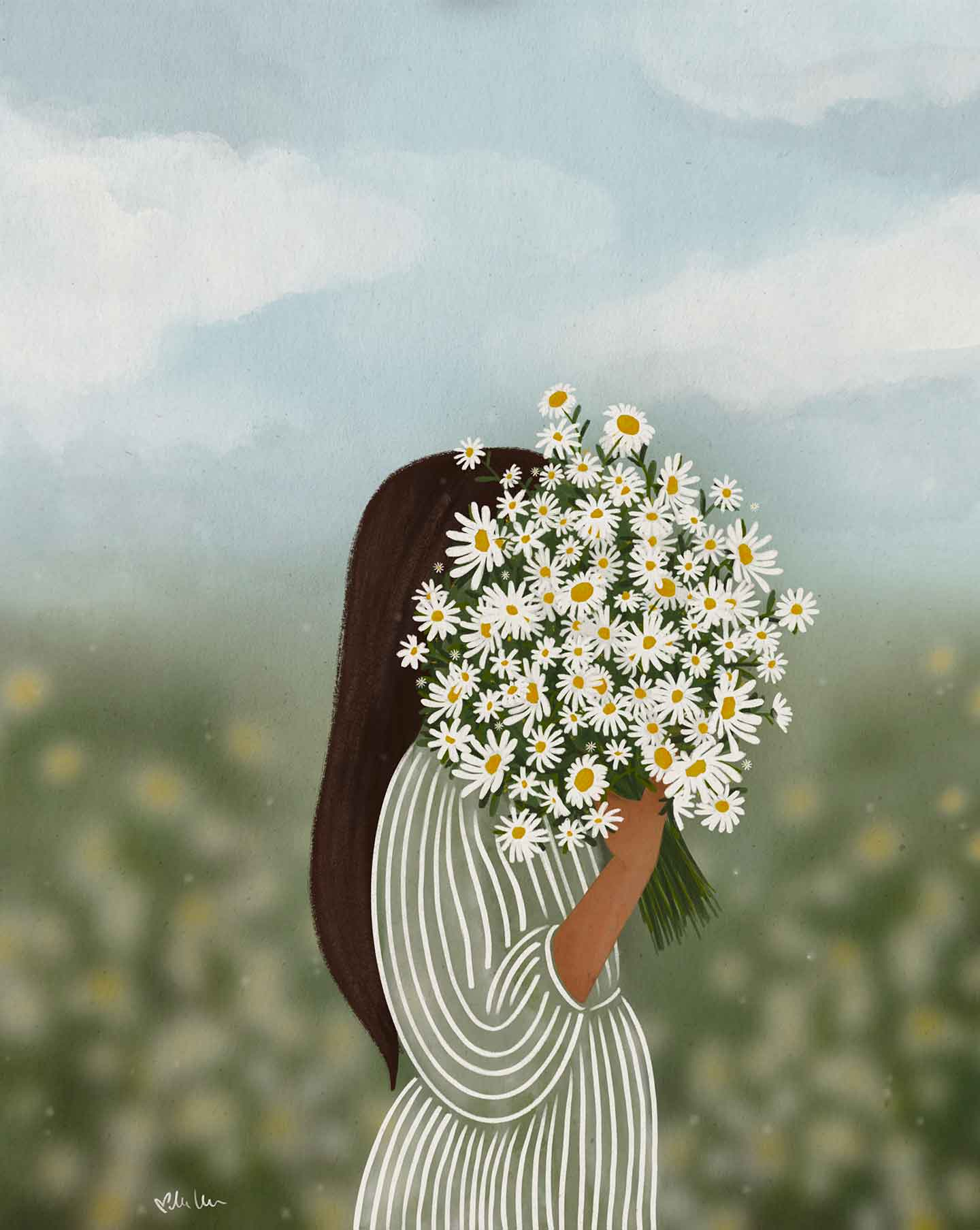 Daisy field af Malene Vindt