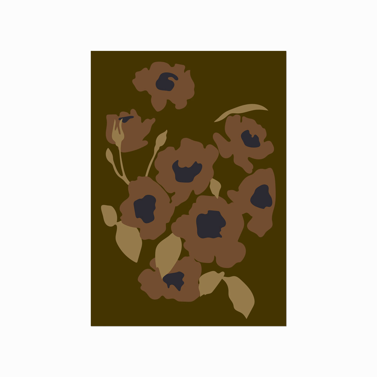 Brown Florals