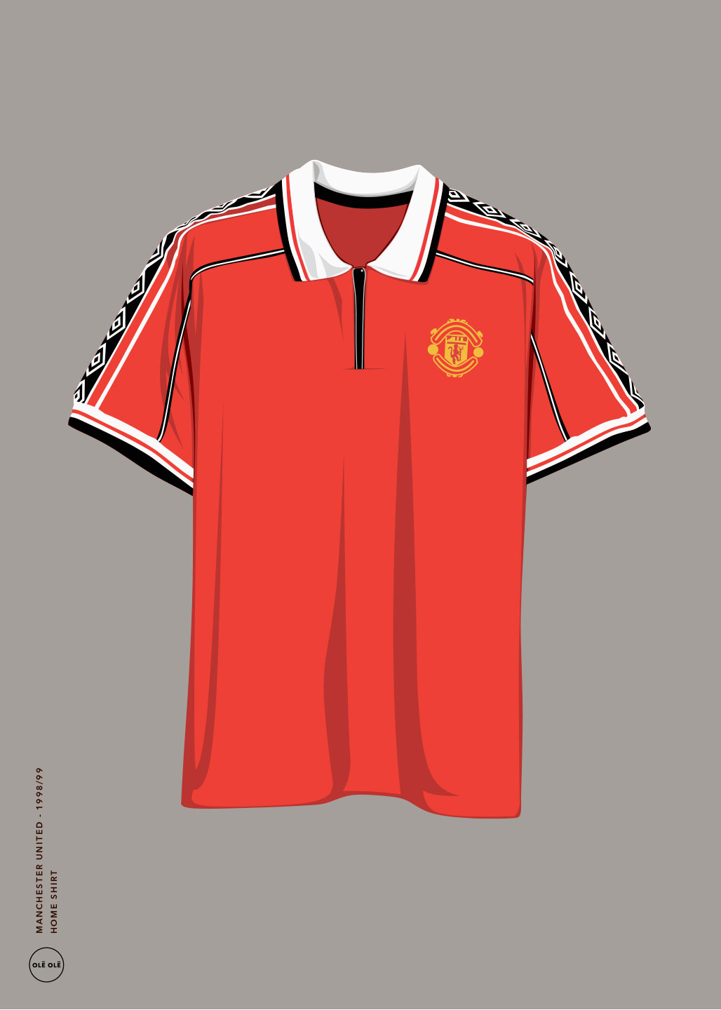 Man Utd - Home Shirt 1998/99 af Olé Olé