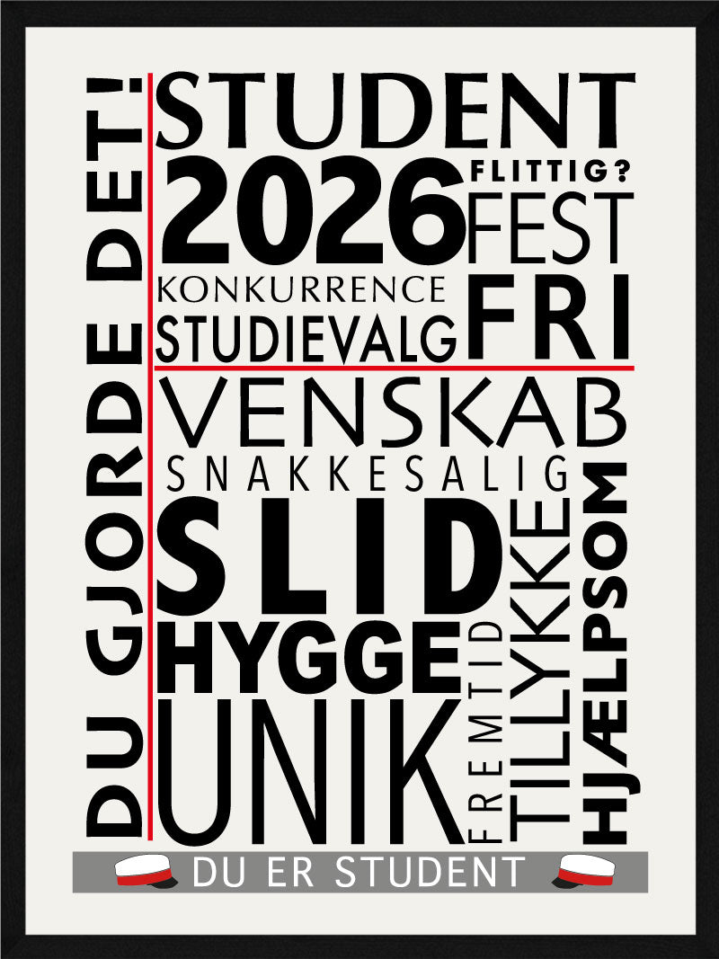Student citat plakat