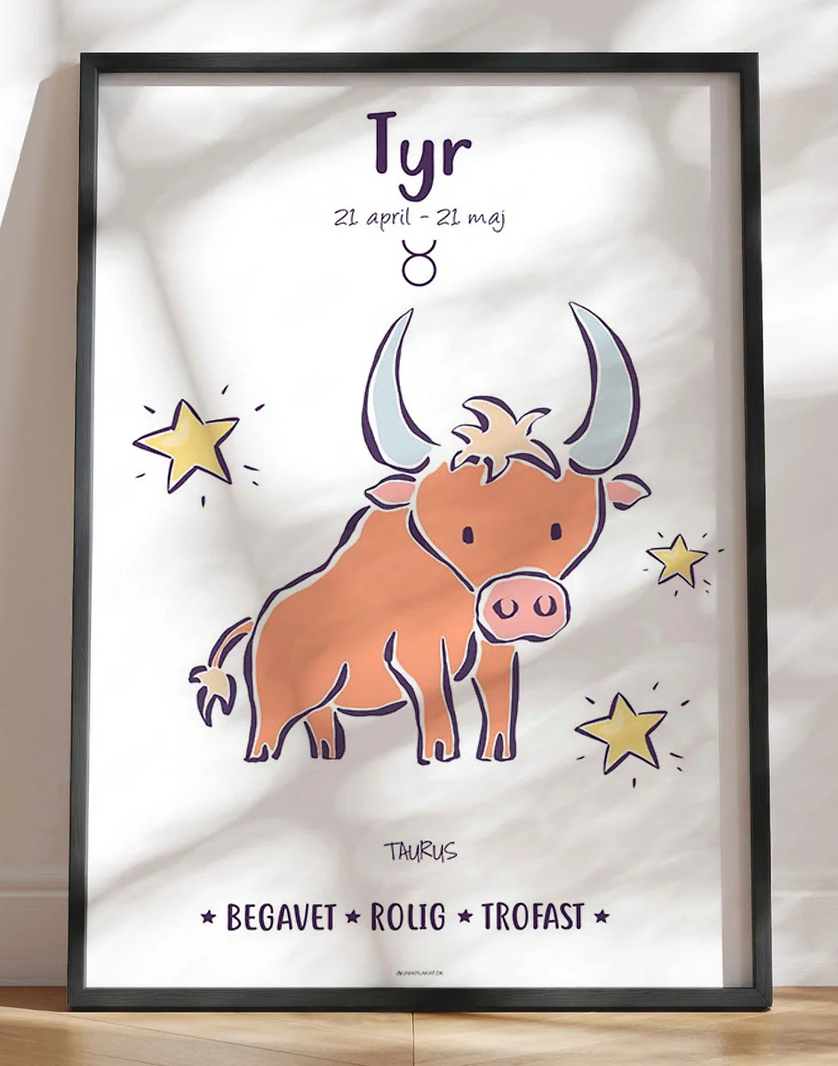 Stjernetegn plakat tyr