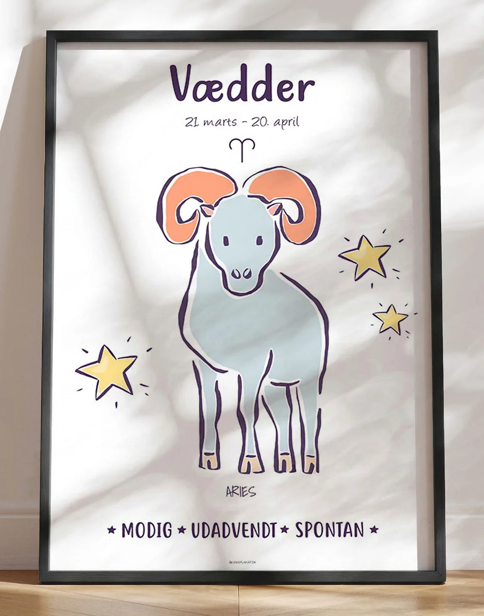Stjernetegn plakat vædder