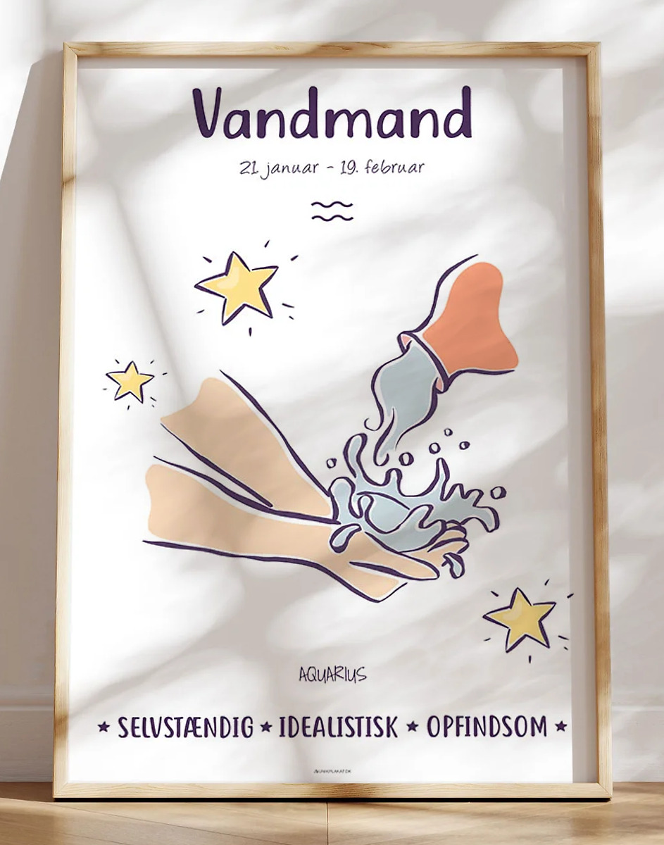 Stjernetegn plakat vandmand
