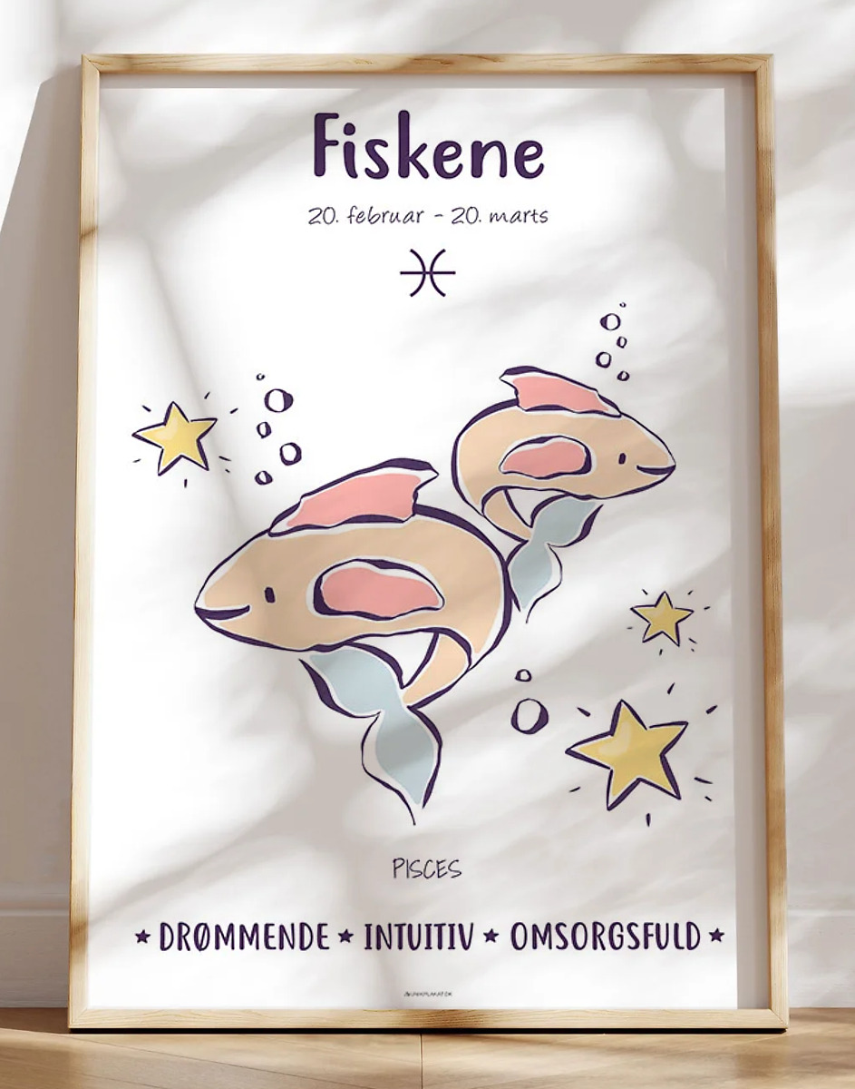 Stjernetegn plakat fisk