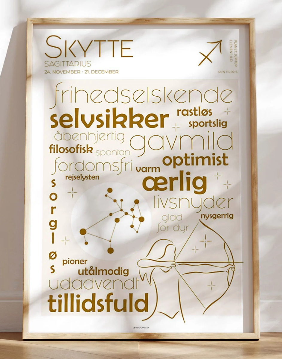 Plakat stjernetegn skytte