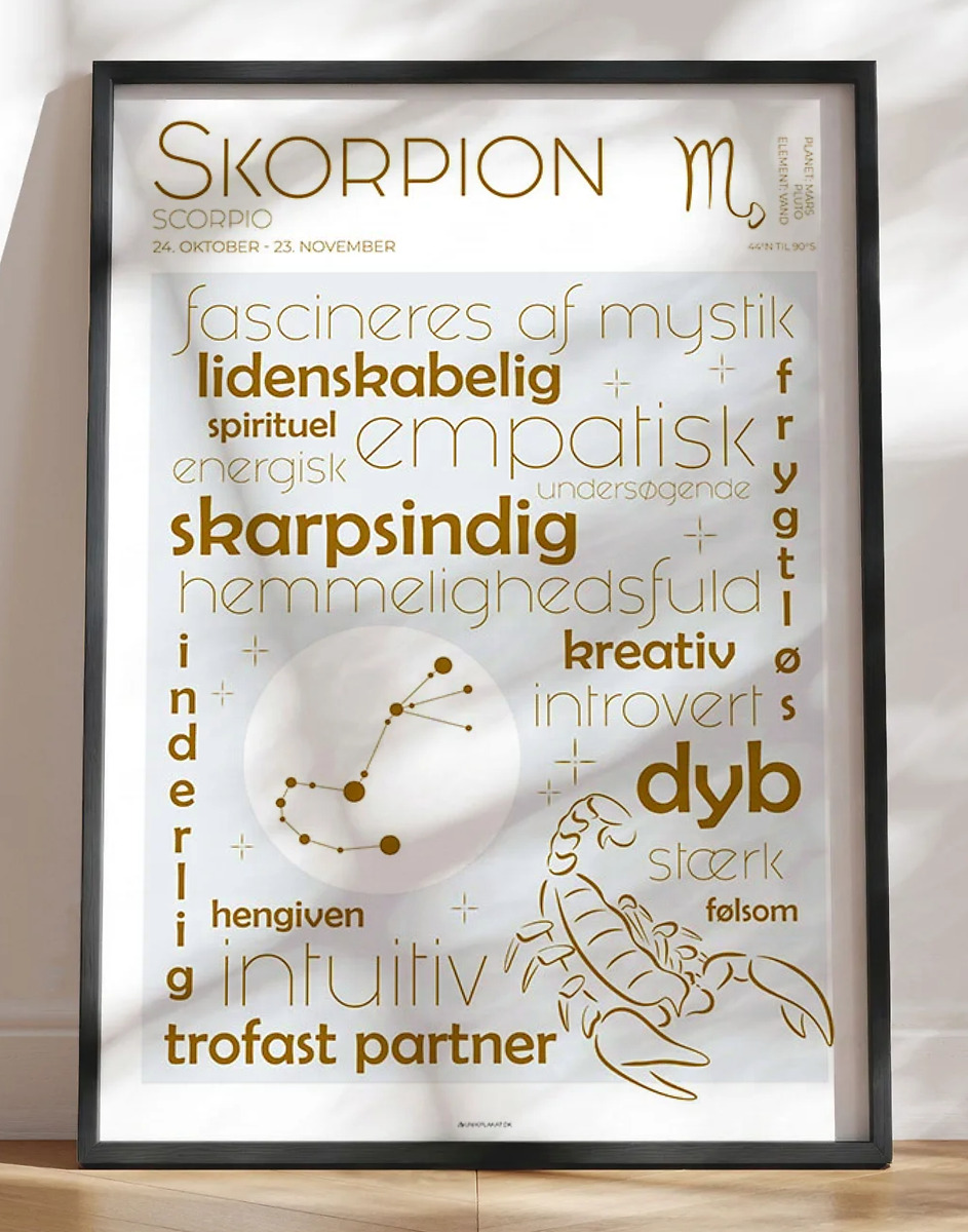 Plakat stjernetegn skorpion