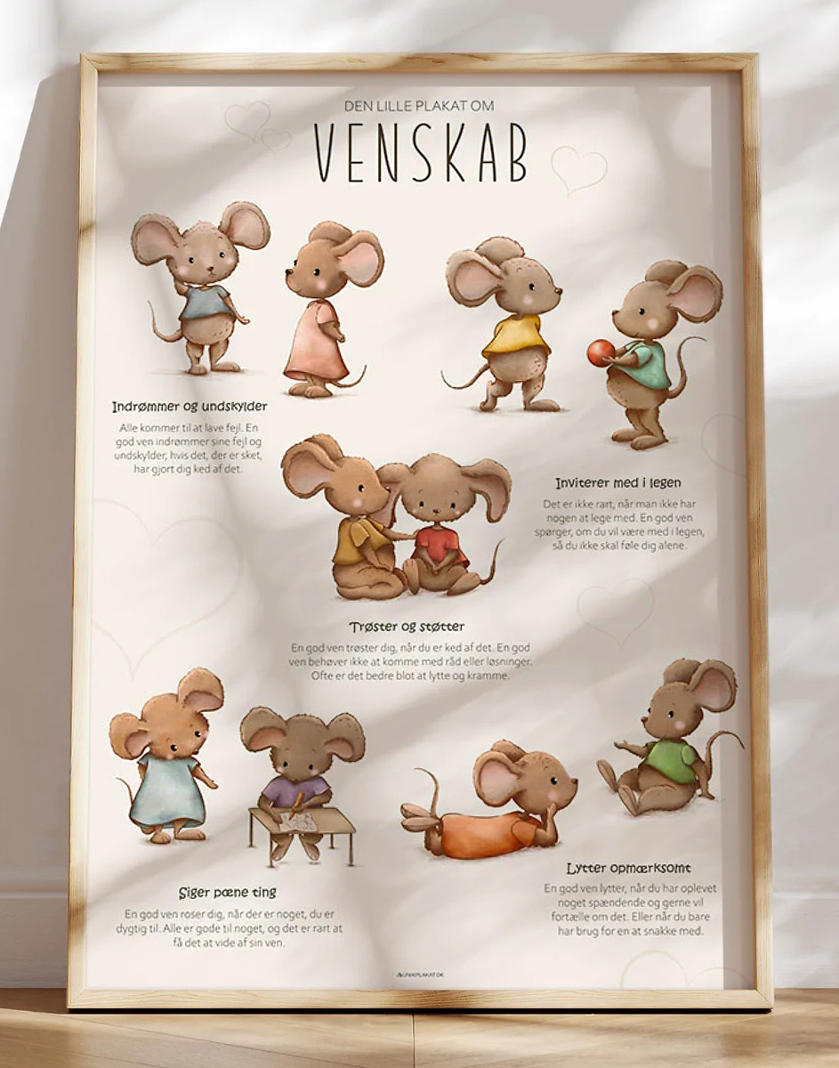 Venskabsplakat - Samtaleplakat om venskab til børn