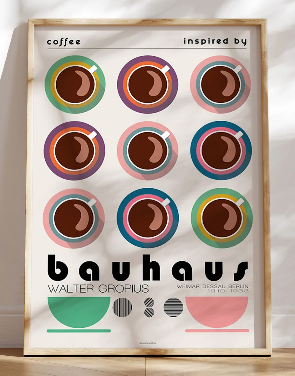 Kaffeplakat - Bauhaus-style